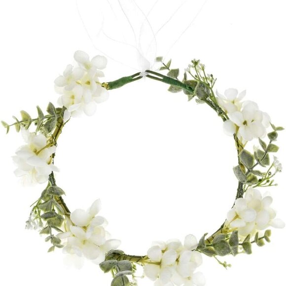 Camellia Flower Crown Rose Headpiece Wedding Bridal Floral Halo for Photos main image 5